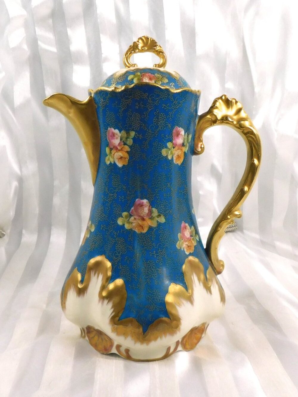 L Straus and Sons Antique Chocolate Pot Teapot Coffee Pot # 27061